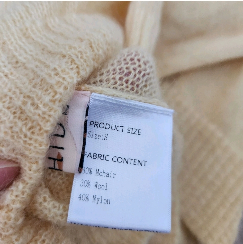 SYLPHIDE Pearl Design Button Sweater Cardigan Size S - Picture 5 of 5